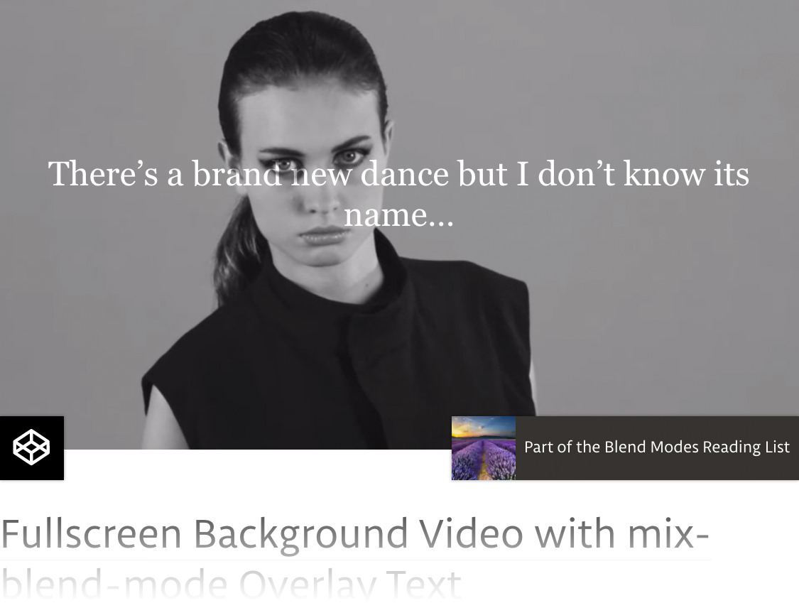 Screenshot Video mit mix-blend-mode Overlay